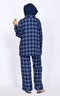 Checkered Silvy Navy-White 2 Pcs Loungewear for Women