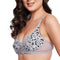 Clovia Women's Non-Padded Non-Wired Full Cup Animal Print Bra in Grey