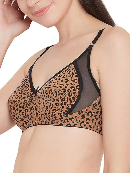 Jersey Non-Padded Non-Wired Full Cup Animal Print Bra