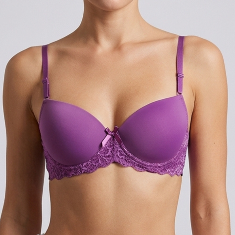 Lace Push Up Padded T-shirt Bra