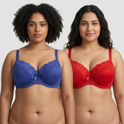 Pack of 2 Padded Bra for Women (32-50 Size)