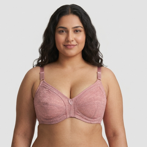 Wireless Spandex Lace Push Up Bra for Women