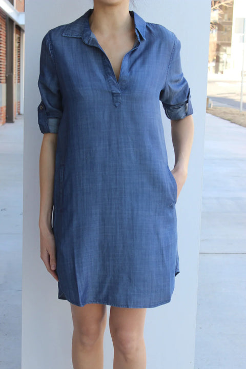 Dark Denim Shift Dress