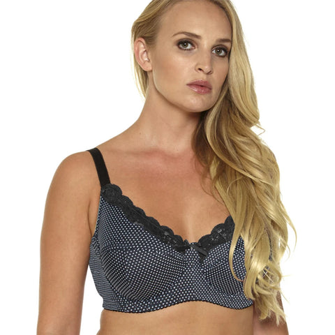 Polka Dot Women Plus Size Bra