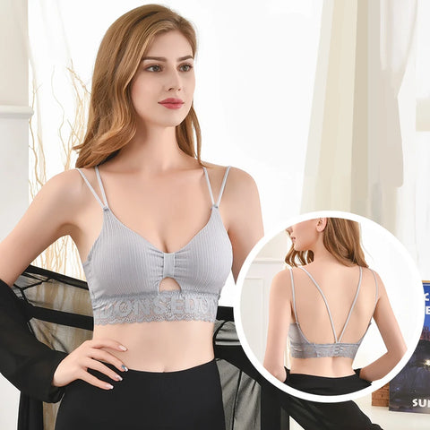 Elegant Padded Hole Bra