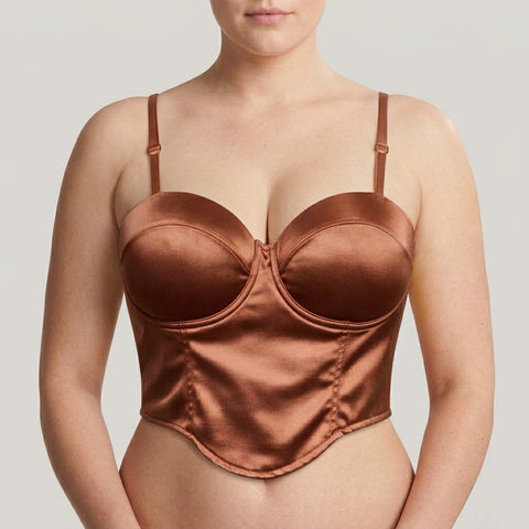 Solid Pleated Satin Crop Top with Padded Bra