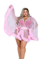 Glam Luxury See Through Mini Robe