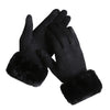 Gloves With Fur & Velvet Touch