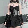 Gothic Dark Lace Up Female Waist Corset