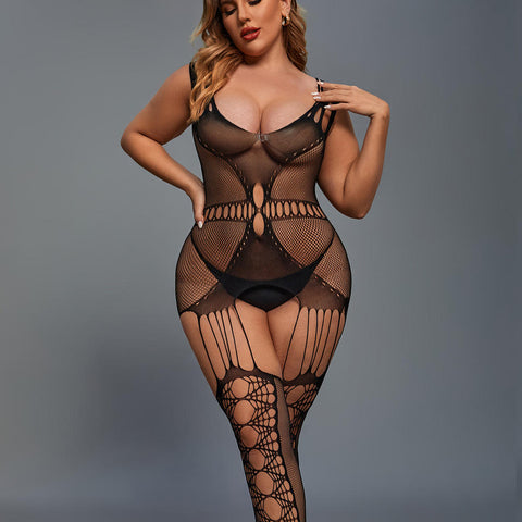 Plus Size One-piece Tight Fitting Full Body Stockings