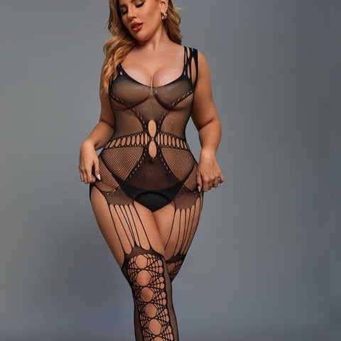 Plus Size One-piece Tight Fitting Full Body Stockings