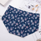 Ice Silk Seamless Breathable Floral Mid-waist Crotch Printed Panty