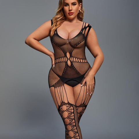 Plus Size One-piece Tight Fitting Full Body Stockings