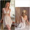 French Style Lace Temptation Backless Slip Dress Outerwear Gown