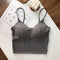 Ice Silk Seamless Non-wired Padded Tank Top Bra