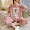 LV Printed 2 Pcs Nightdress