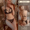 Lace Three-Point Bow Bra and Pany Set