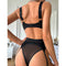 Lovermore 3-Piece Zipper Garter Lingerie Set