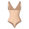 Plus Size Seamless U Plunge Backless Thong Bodysuit Shapewear