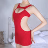 Red Cutout Nighty Dress