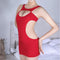 Red Cutout Nighty Dress