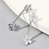 2PCS 14G Flower and Diamond Nipple Rings
