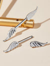 2PCS 14G D Angle Winged Shaped Nipple Rings