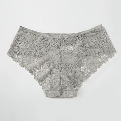 Sexy Sheer Lace Low-Rise Panty Set