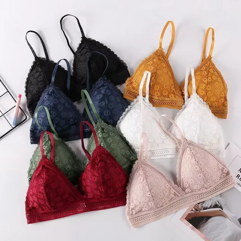 Flowers Lace Bra For Women