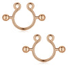 2 Pcs 14G Stainless Steel Fake Nipple Rings