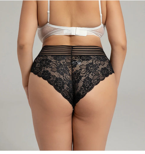 High Waist Plus Size Lace Panty for Women