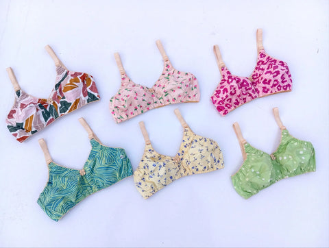 Pack of 3 Pure Cotton Bras for Women
