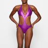 SKIMS Metallic 1 Piece Halter Monokini Nighty