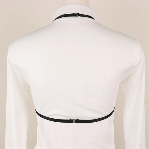 Hollow Out Cupless Straps Harness Bra