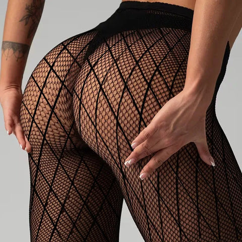 Dression Small Blocks Fishnet Leg Stockings