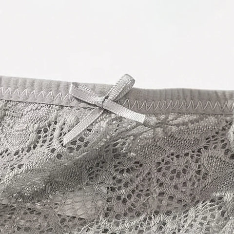 Sexy Sheer Lace Low-Rise Panty Set