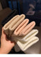 Mink Fleece Soft Winter Half Finger Gloves