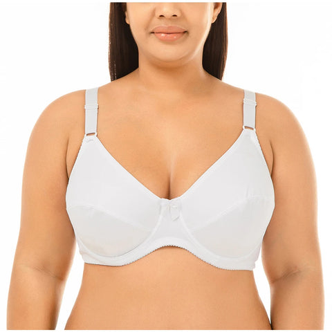 Floral Lace Non-Padded Full Cup Soft Cotton Bra