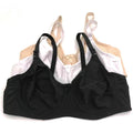 Floral Lace Non-Padded Full Cup Soft Cotton Bra
