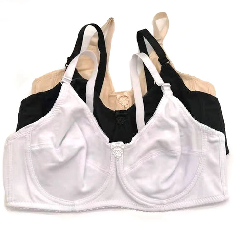 Floral Lace Non-Padded Full Cup Soft Cotton Bra