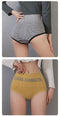 Soft Comfort High Waist Striped Female Letter Panty