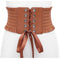 Super Wide Women Corset Belt Girdle Elastic Bowknit Bandage