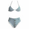 2PCs Sexy Tassel Denim Bra & Panty Set