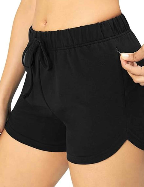 Women Comfy Athletic Cotton Shorts with Pockets