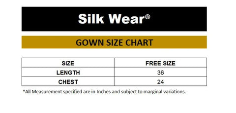 Bridal Silkwear Night Gown For Women