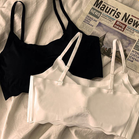 Women Ice Silk Wireless Padded Bra