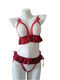 Suspender Skirt Hollow out Bra and Panty Set