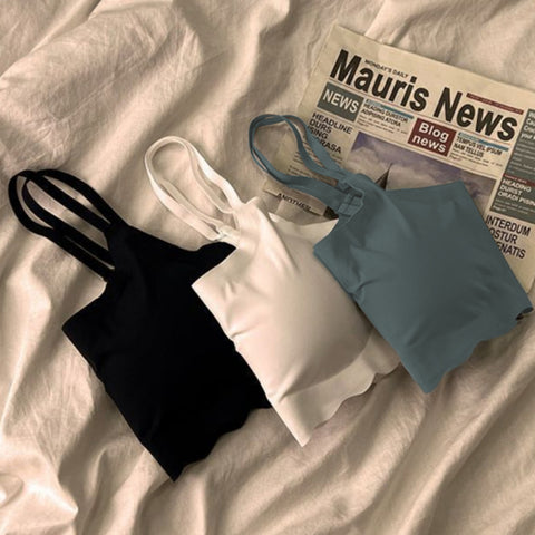 Women Ice Silk Wireless Padded Bra