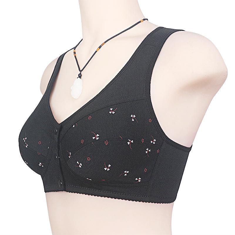 Printed Front Open Non Padded Wireless Nursing Bra– DressionStore