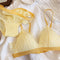 Thin Pad Hook Floral Design French Bra & Panty Set